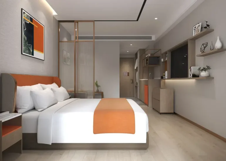 Business Intelligent Big Bed Room [oversized French Window+intelligent Guest Control+refrigerator]
